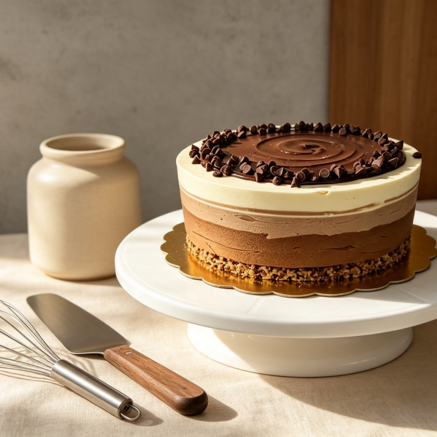 Postre Mousse Tres Chocolates