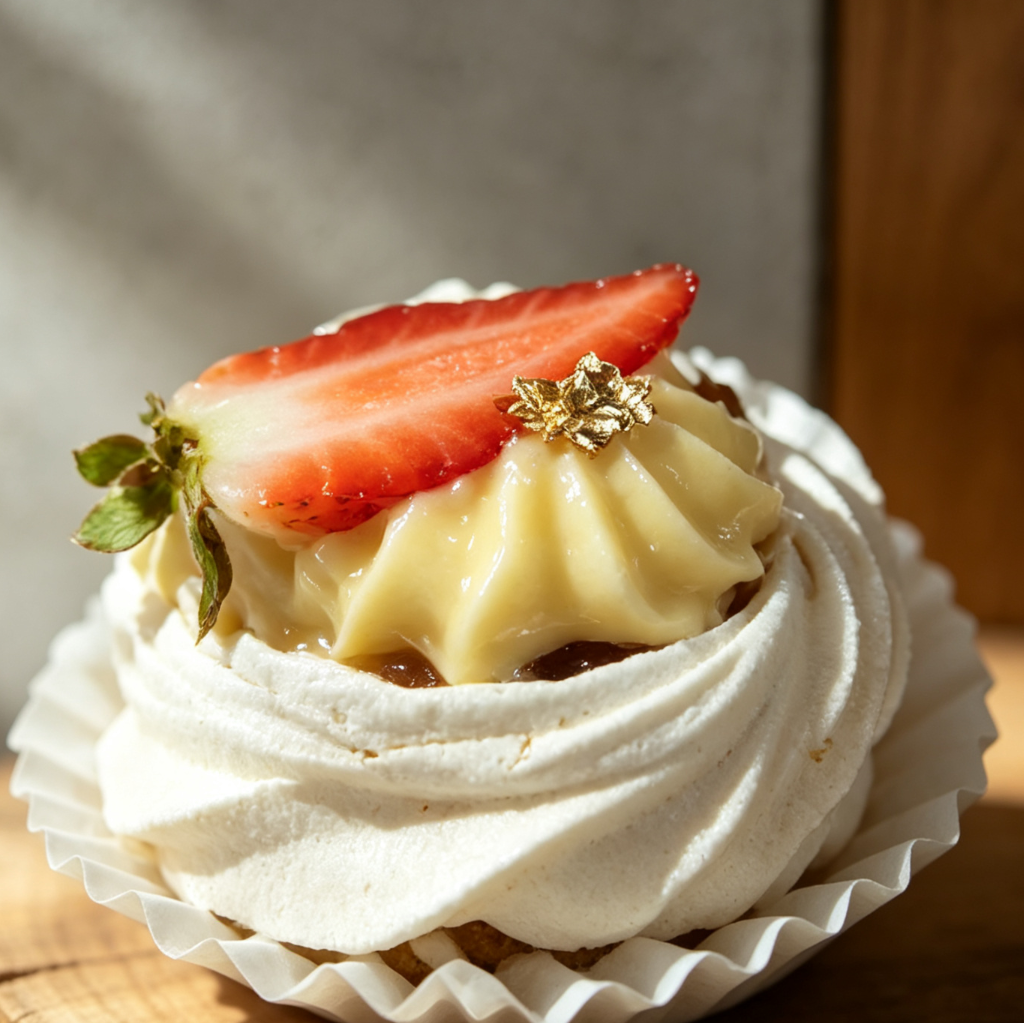 Mini pavlovas artesanales para mesa de dulces