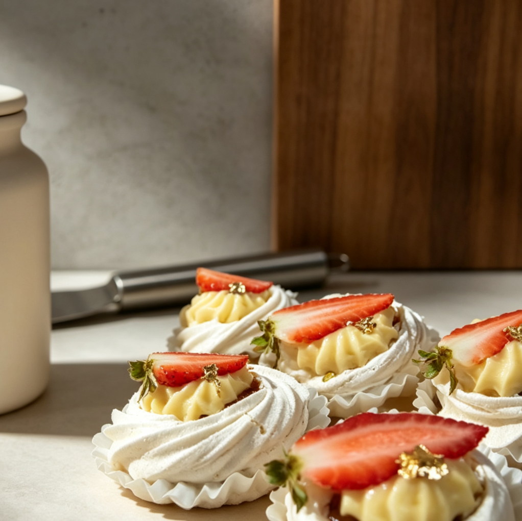 mesa de dulces pavlovas